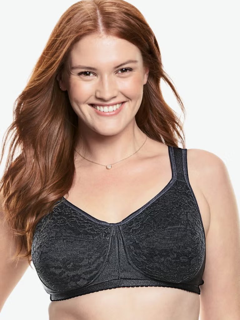 Nwt Black Easy Enhancer Lace Wireless Bra Plus Size 40g Comfort Choice